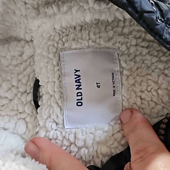 STUNNING OLD NAVY FUR TRIM PUFFER JACKET - Picture 2 of 11